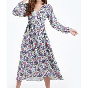 Summersalt Womens Plus Size 2XL The Cinched Waist Caftan Dress in Vintage Floral